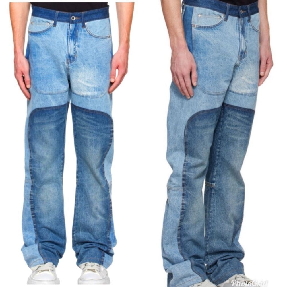 Revolve Who Decides War Upcycled Signature Denim Colorblock Jeans Size 24